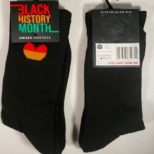 NWT Unisex Black History Month Crew Socks by The Orrsum Sock Co. 1 Pair
